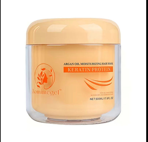 Aomimegel Simple Clean Haarmaske mit Kollagen & Arganöl - Sanfte Tiefenpflegebehandlung für Haar- & Kopfhautpflege Haarkollagen-Haarmaske Shampoo Silikonfrei Keratin Anti-Frizz Alkoholfrei Nährend Feuchtigkeitsspendend / Hydratisierende Haarprodukte